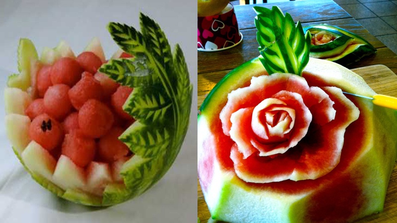 تزیین هندوانه با میوه