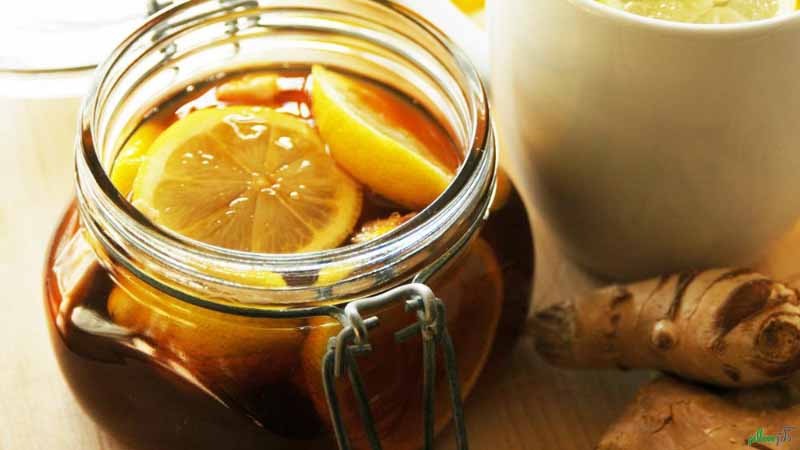 طرز تهیه شربت سرفه با زنجبیل ، عسل و لیمو ترش